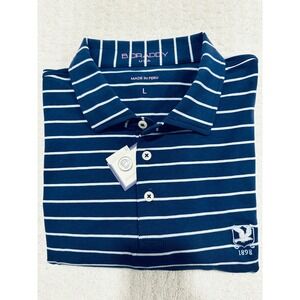 NWT B Draddy Spring Lake Golf Striped Polo Short Sleeve Large